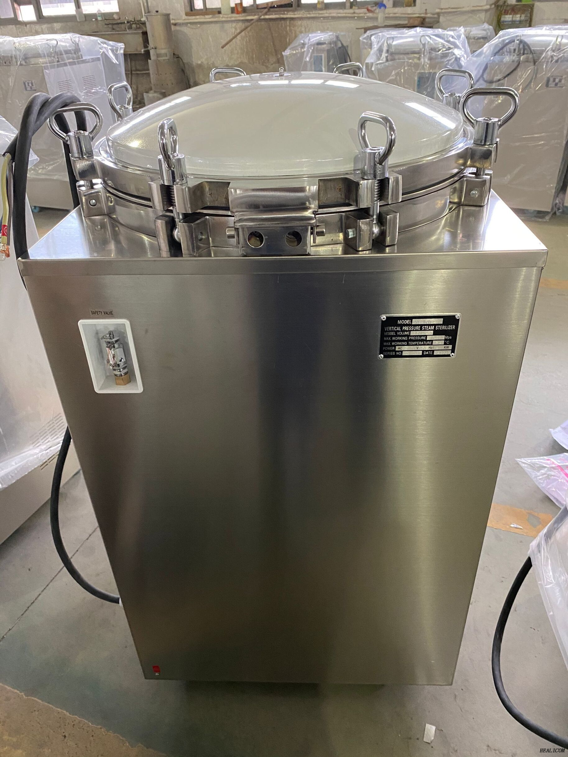 100L litres Stérilisateur à vapeur à pression verticale autoclave vertical entièrement automatique